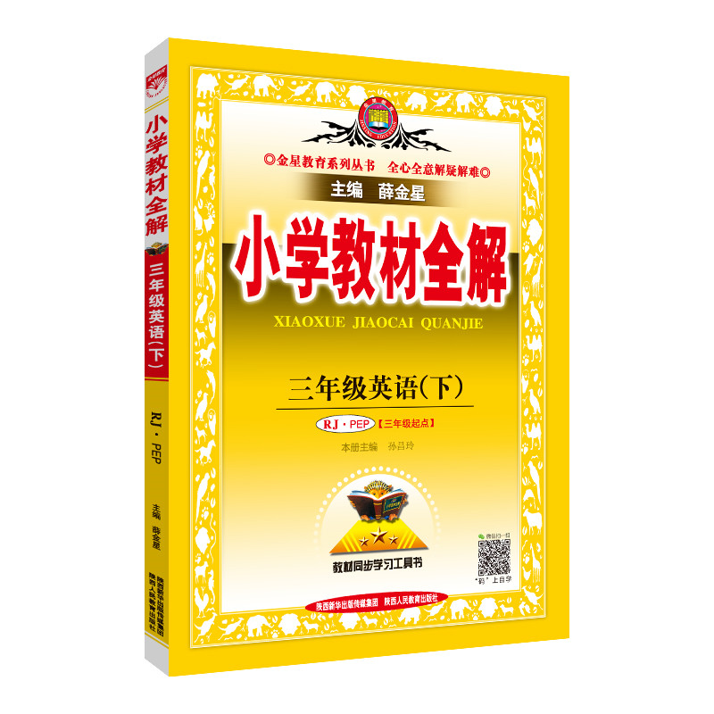 小学教材全解 三年级英语 下 RJ 人教PEP版 三起点 2024春用